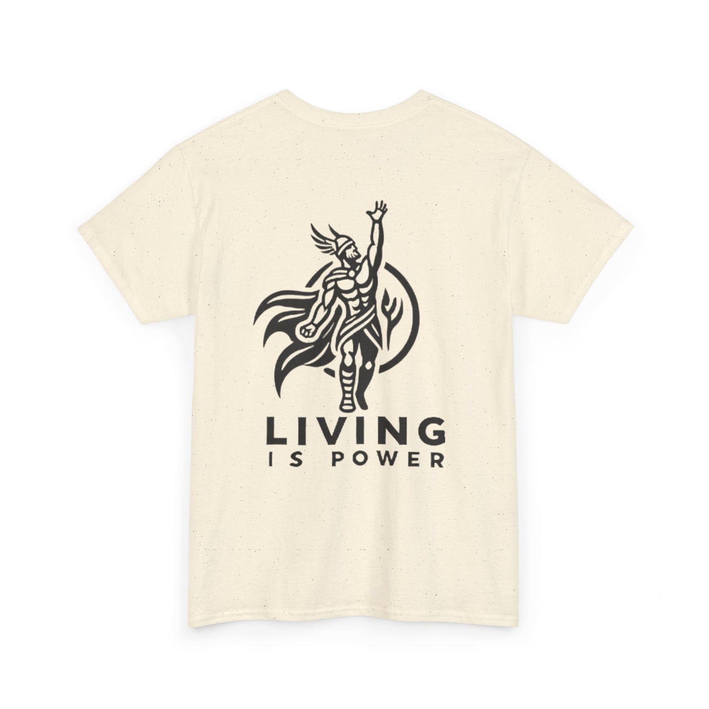 T-shirt avec logo Viking Warrior Living Is Power, style nordique, le pouvoir intérieur