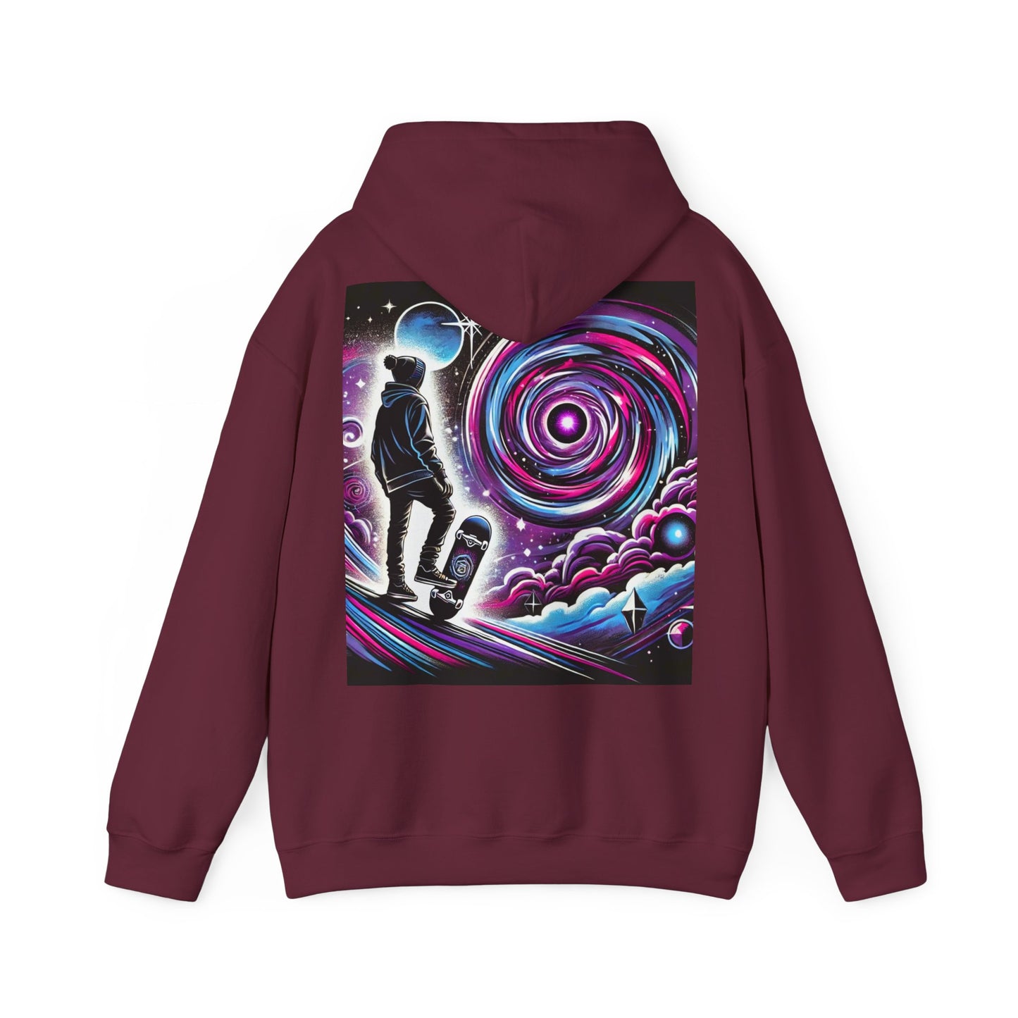 Skaters Universal Dream Graphic Hoodie - Living is Power Merchandise, Skateboarder Gift, Streetwear , Skater