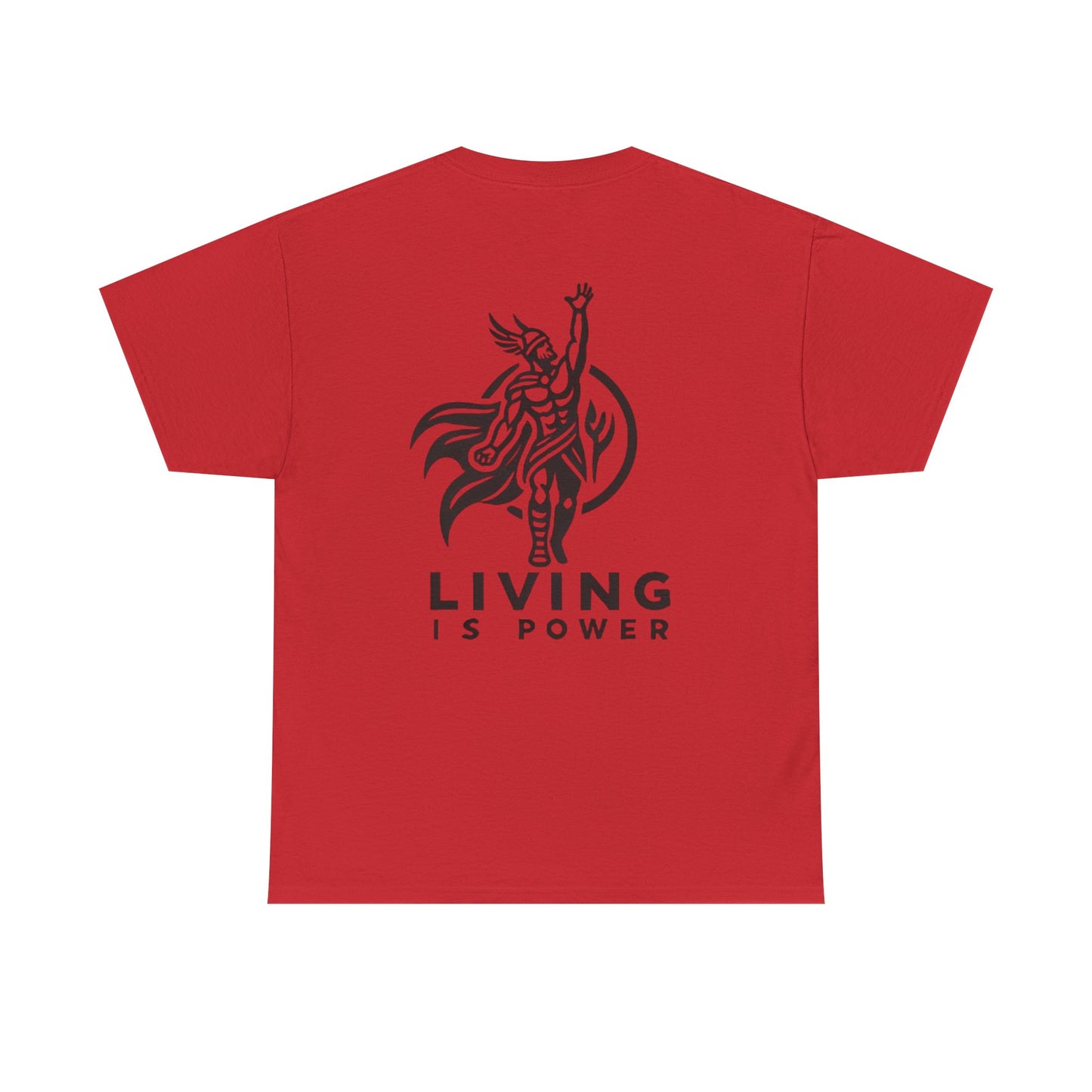 T-shirt avec logo Viking Warrior Living Is Power, style nordique, le pouvoir intérieur