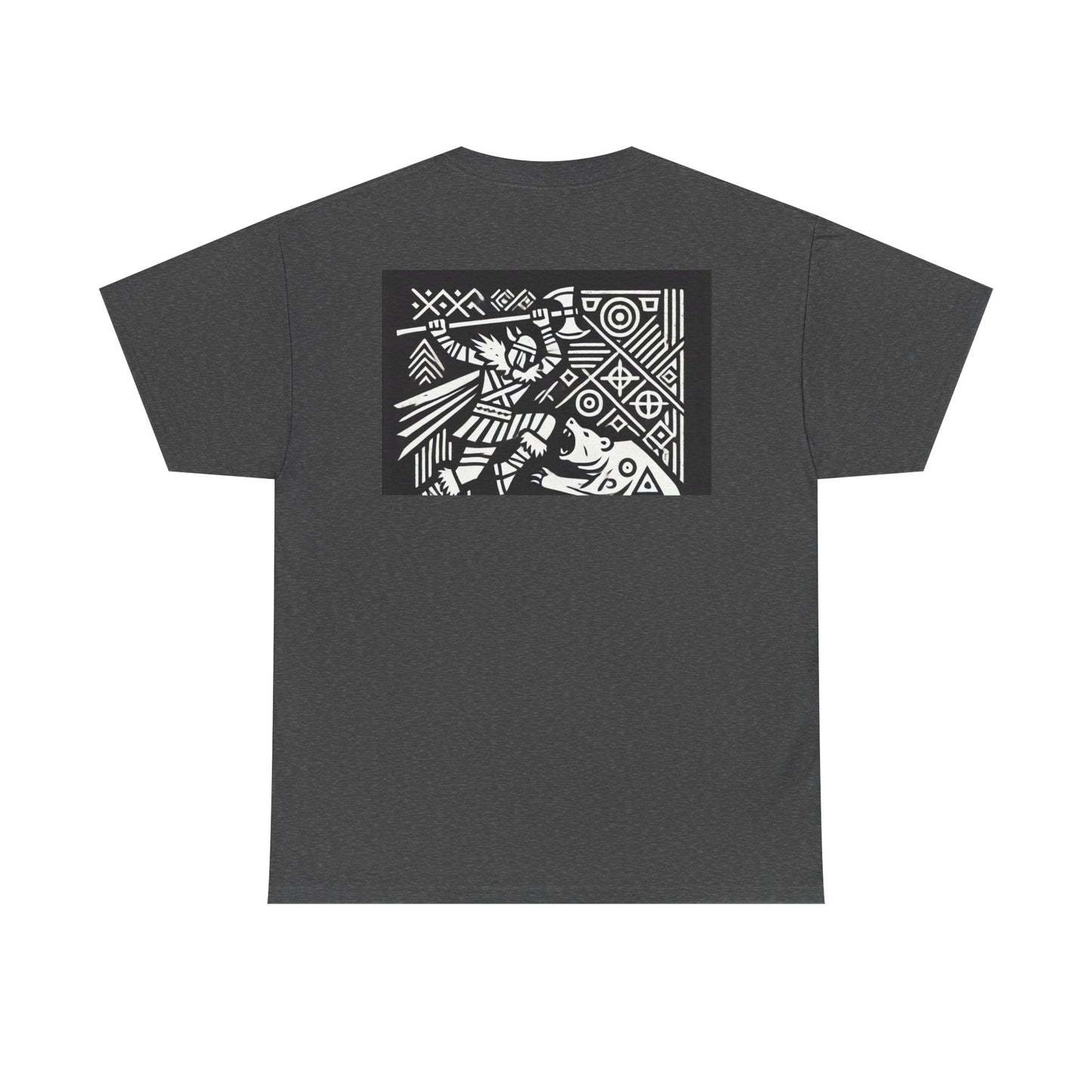 Norse Warrior Fighting Bear Unisex Tee, Tribal Living Is Power Graphics