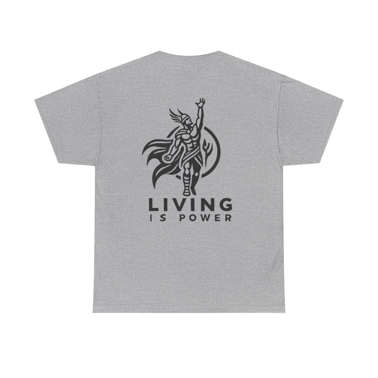 T-shirt avec logo Viking Warrior Living Is Power, style nordique, le pouvoir intérieur