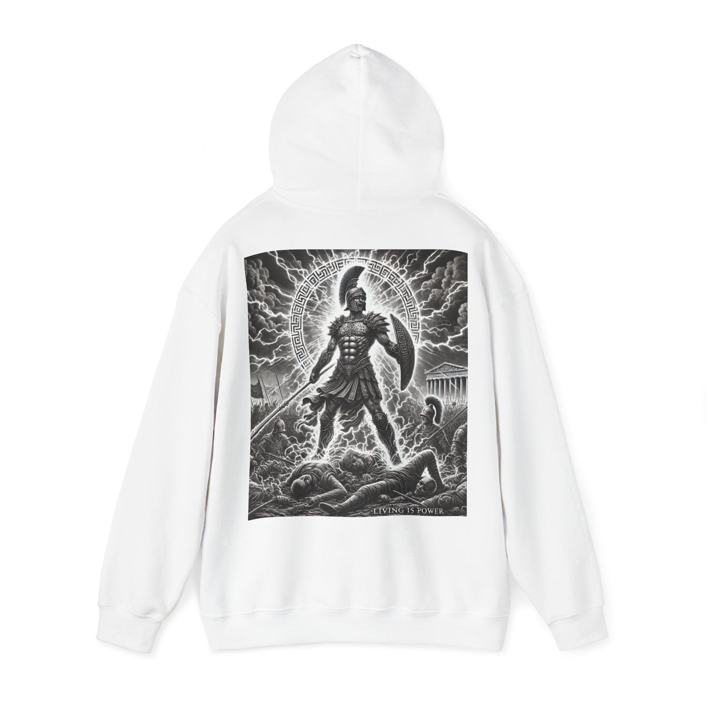 Athenian Warrior Hoodie, The Power Within | Living Is Power Merchandise