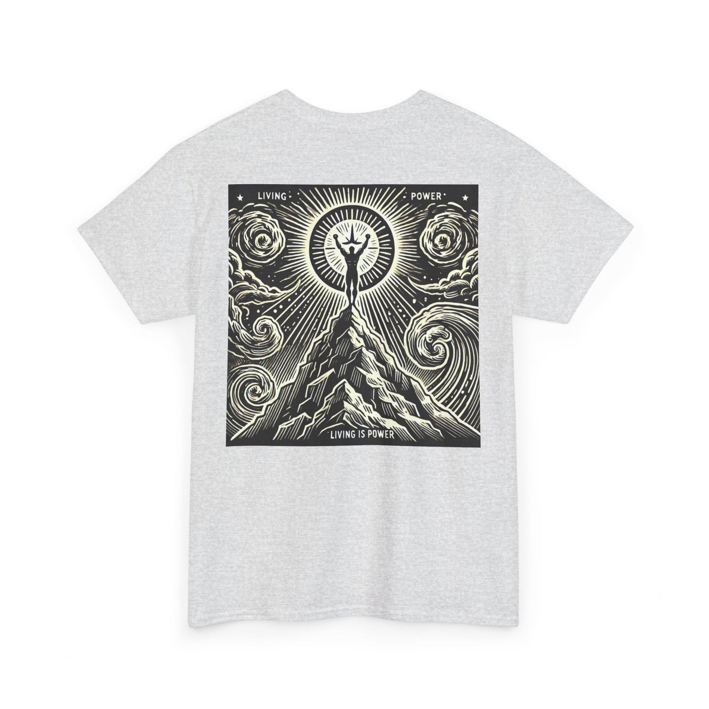 T-shirt graphique Triumphant Climber Living Is Power Graphic Designs