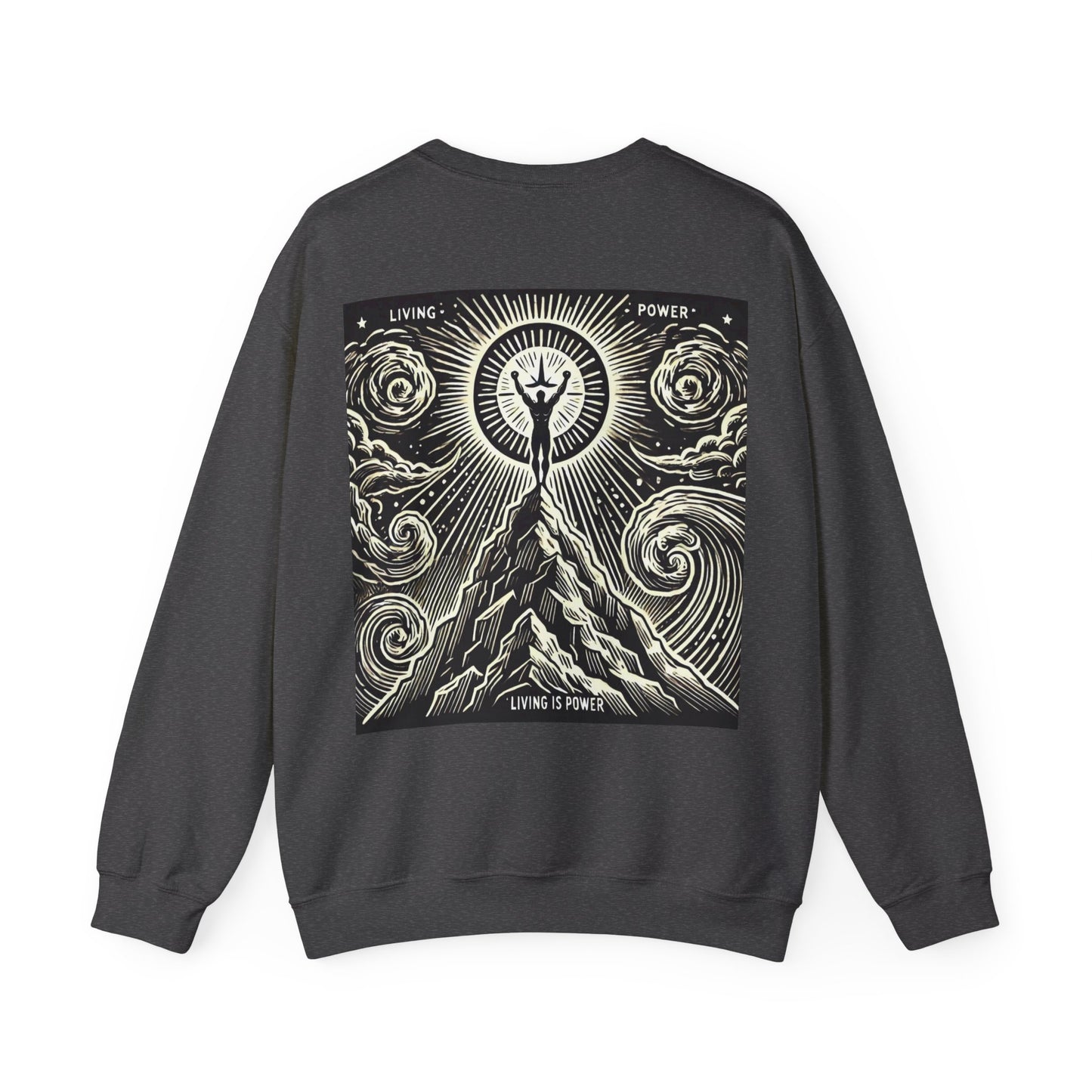 Triumphant Climber Graphic Sweatshirt Living Is Power Graphic Designs