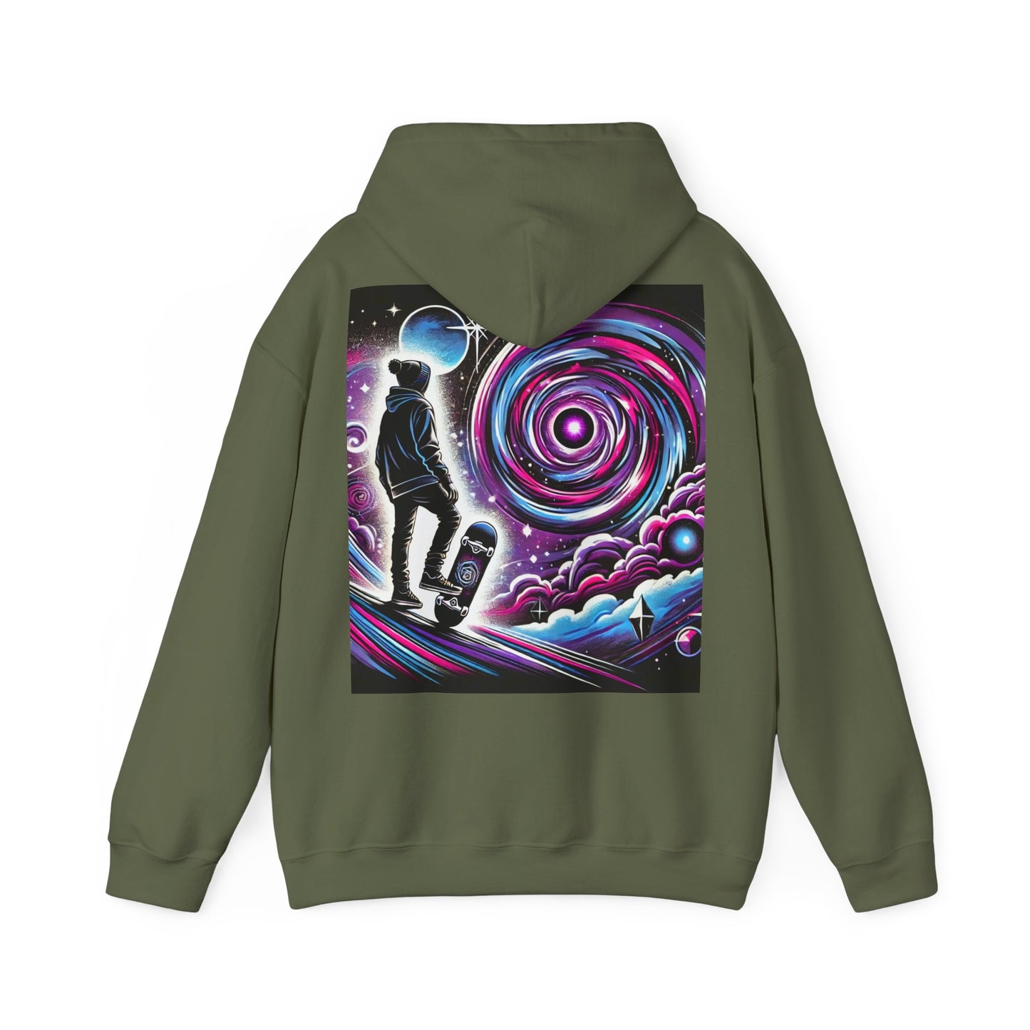 Skaters Universal Dream Graphic Hoodie - Living is Power Merchandise, Skateboarder Gift, Streetwear , Skater