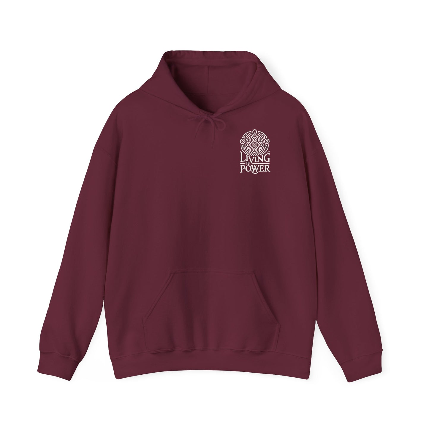 Meditating Skeleton Pastel Hoodie, Living Is Power Merch, Unique Artistic Graphic Hoodie, Skater Hoodie