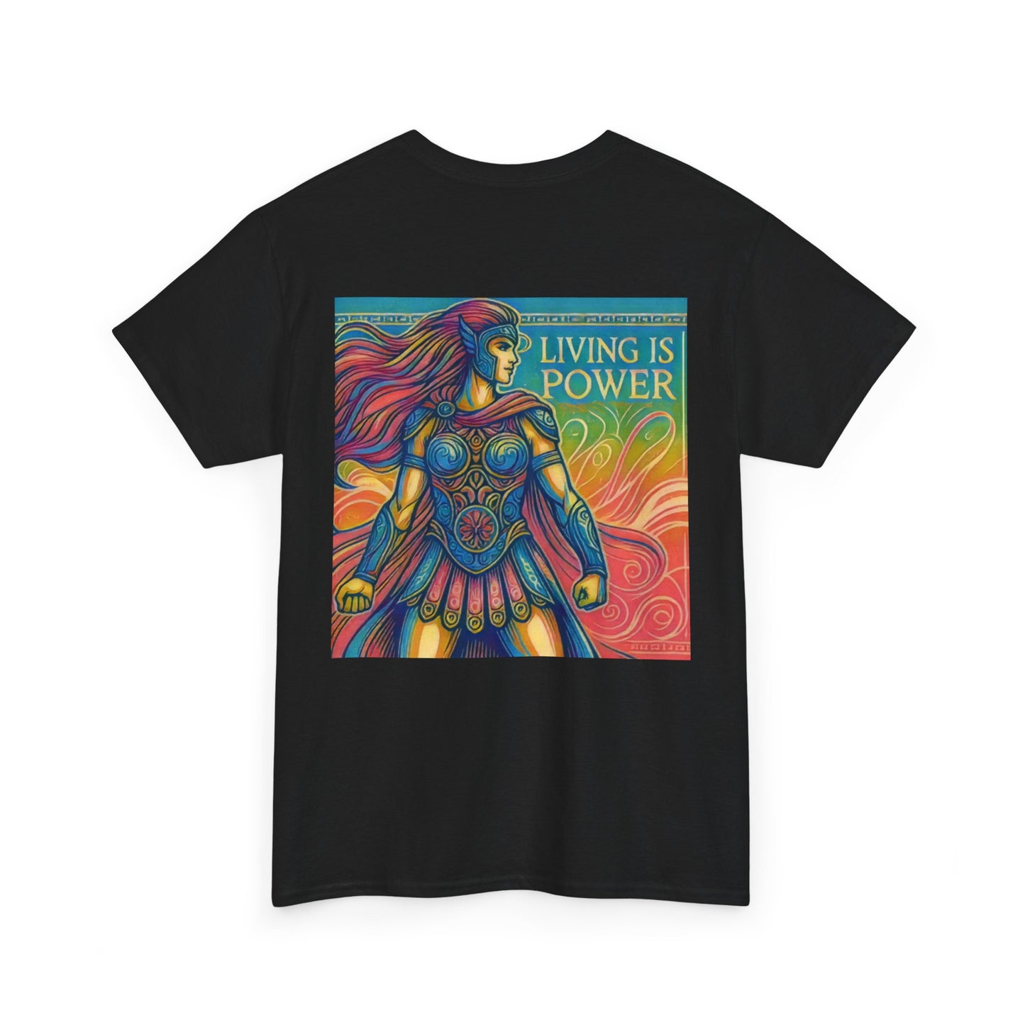 Greek Amazon Graphic T-Shirt , Living Is Power Graphics,  Empowering Mindfulness Apparel