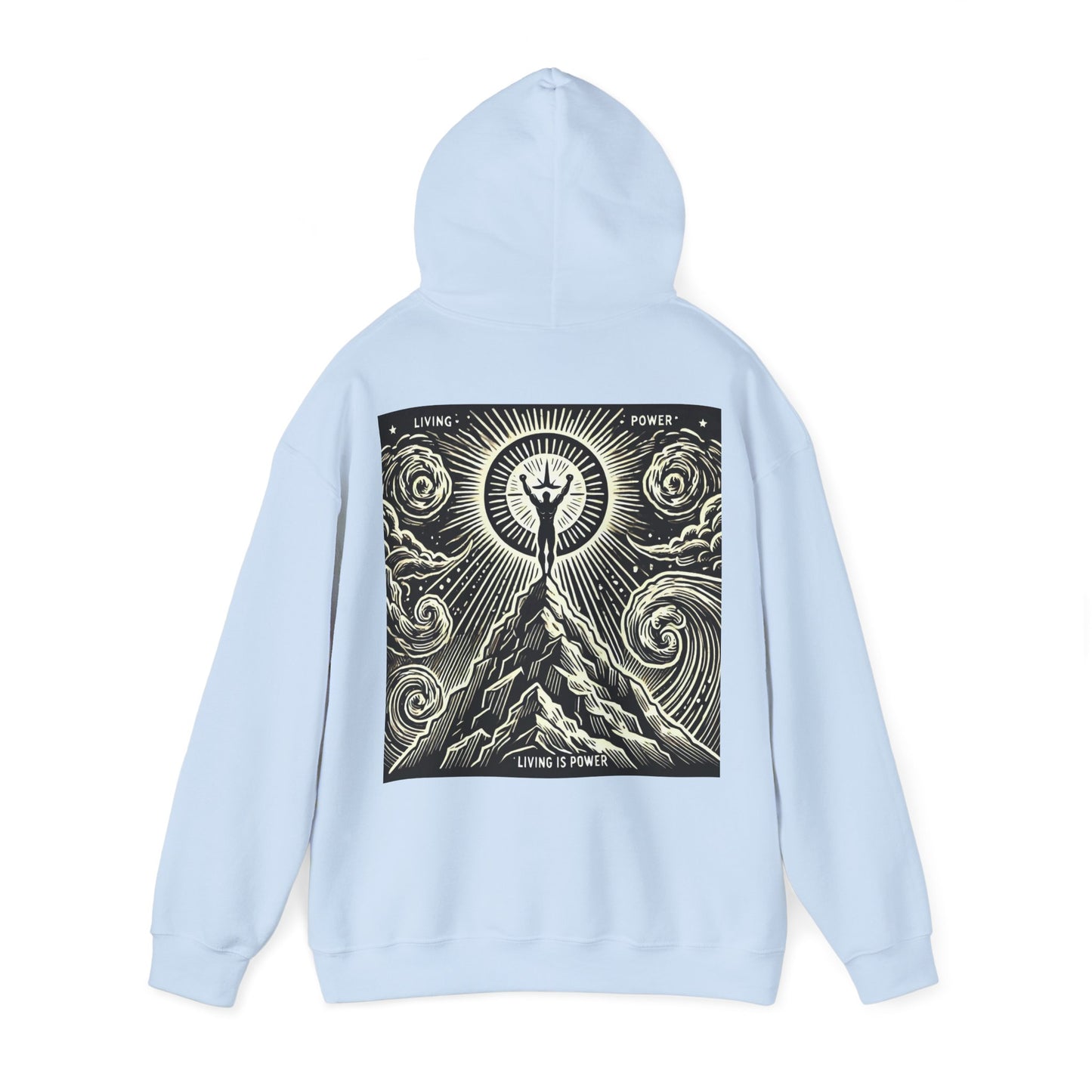 Triumphant Climber Graphic Hoodie Living Is Power Graphic Designs