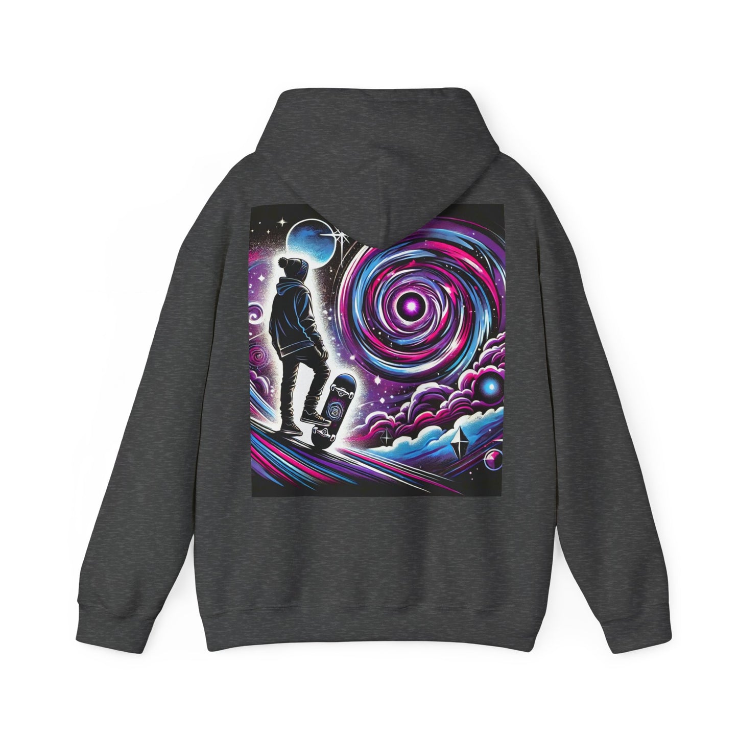 Skaters Universal Dream Graphic Hoodie - Living is Power Merchandise, Skateboarder Gift, Streetwear , Skater