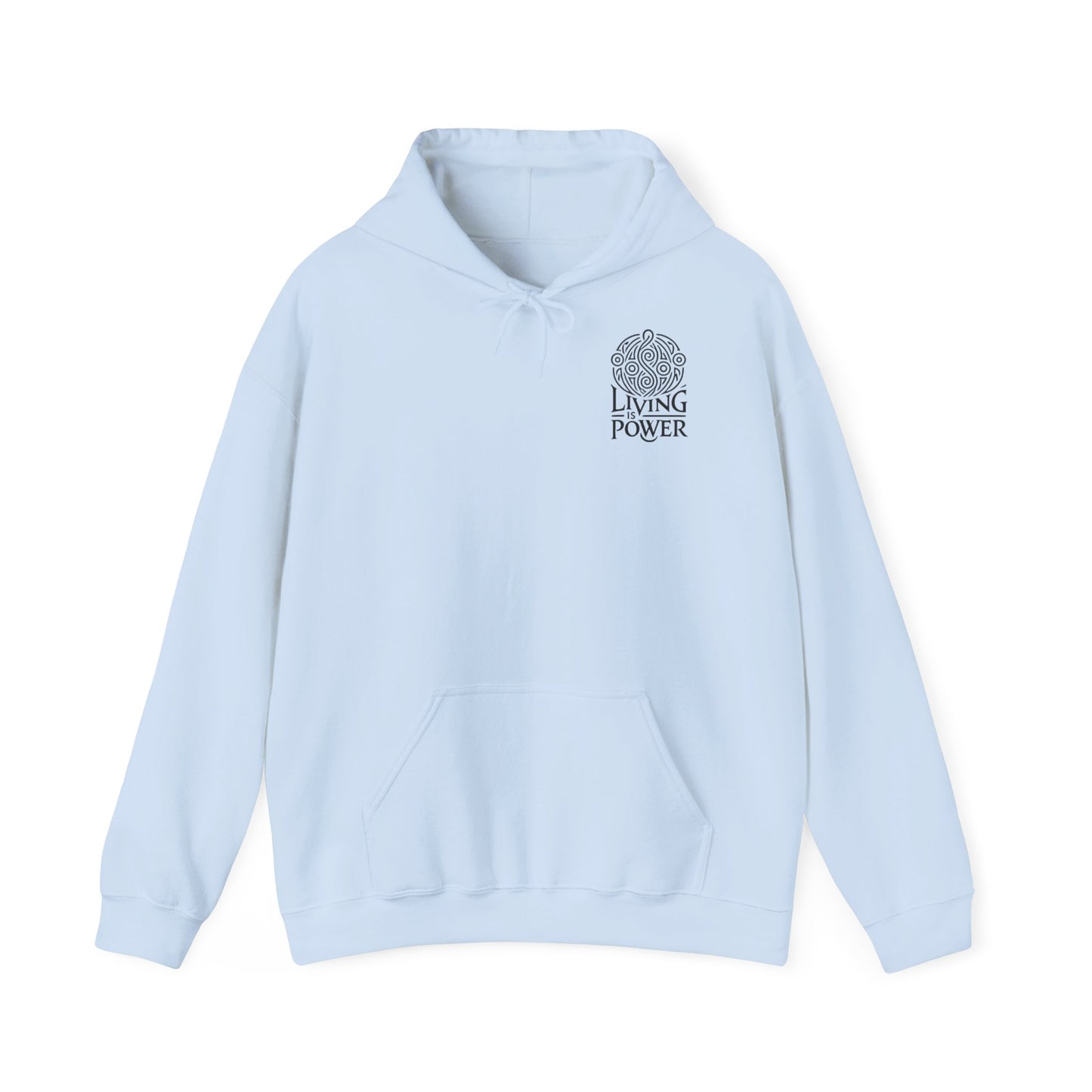 Meditating Skeleton Pastel Hoodie, Living Is Power Merch, Unique Artistic Graphic Hoodie, Skater Hoodie