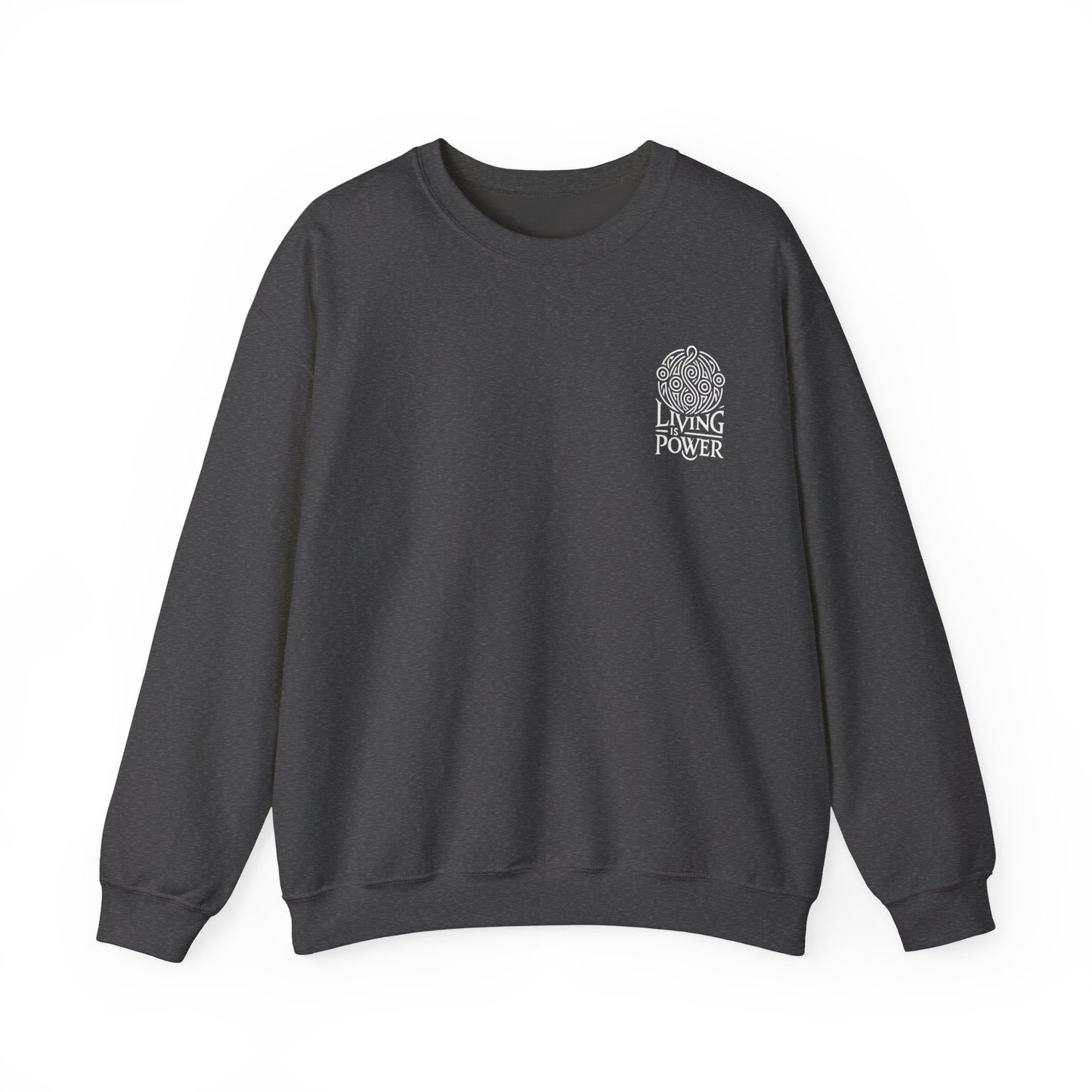 Meditating Skeleton Pastel Crewneck Sweatshirt , Living Is Power Merch, Unique Artistic Graphic , Skater