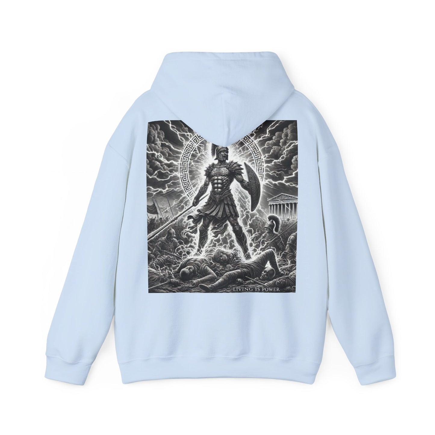 Athenian Warrior Hoodie, The Power Within | Living Is Power Merchandise