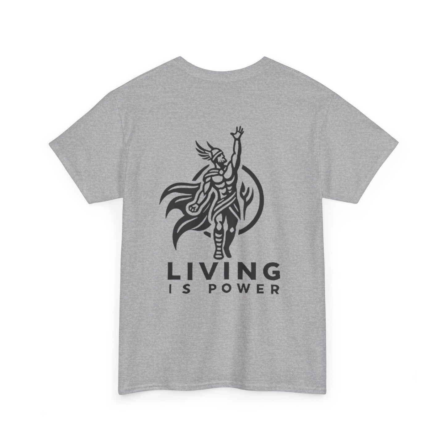 T-shirt avec logo Viking Warrior Living Is Power, style nordique, le pouvoir intérieur