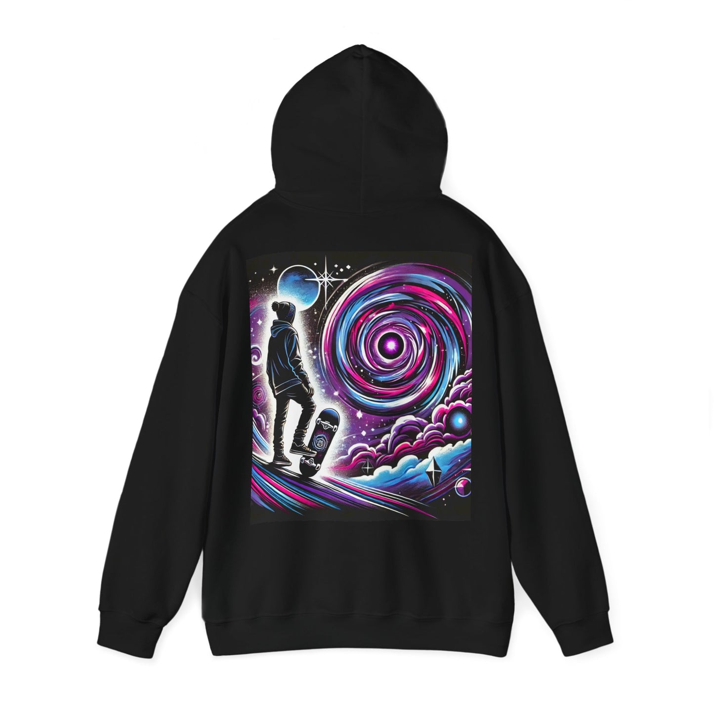 Skaters Universal Dream Graphic Hoodie - Living is Power Merchandise, Skateboarder Gift, Streetwear , Skater