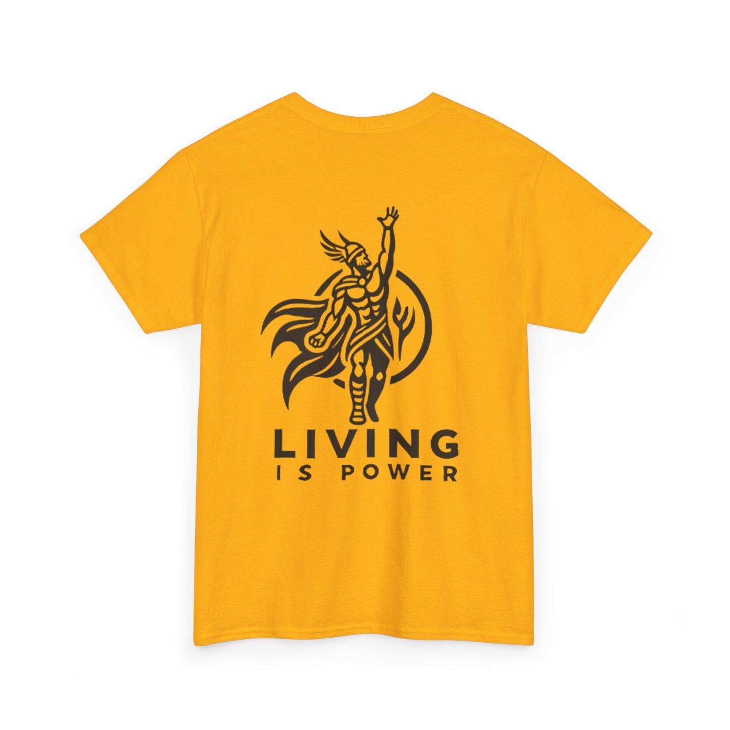 T-shirt avec logo Viking Warrior Living Is Power, style nordique, le pouvoir intérieur