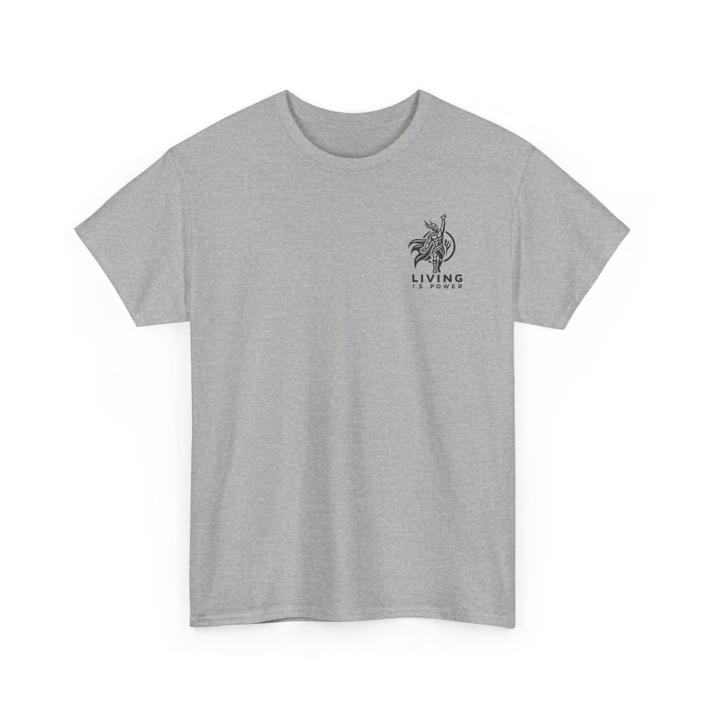 T-shirt avec logo Viking Warrior Living Is Power, style nordique, le pouvoir intérieur