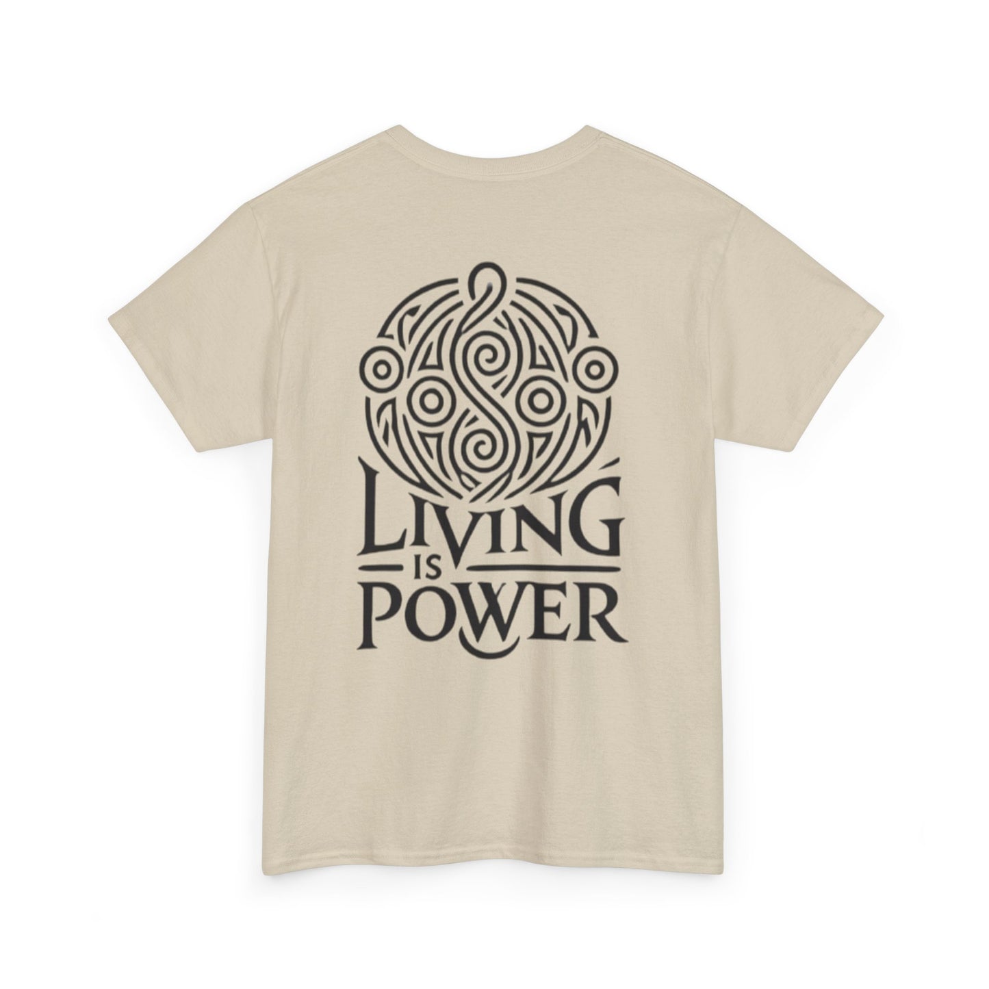 Living Is Power Black Logo, Unisex T-shirt, Classic Fit, Durable, Timeless Everyday Shirt