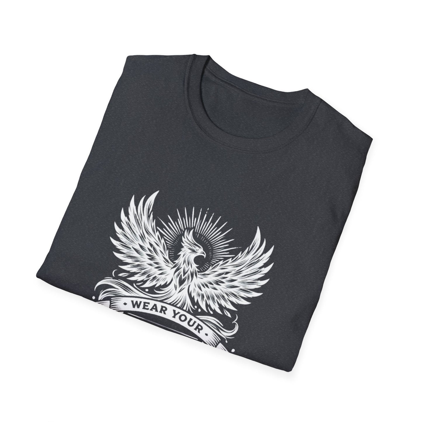 Phoenix Living Is Power "Wear Your Strength" T-Shirt – Rise, Empower, Conquer, Inspirational Tee, Motivational Gift, Unisex Apparel, Strength Wear, Casual Everyday Wear, Uplifting Shirt