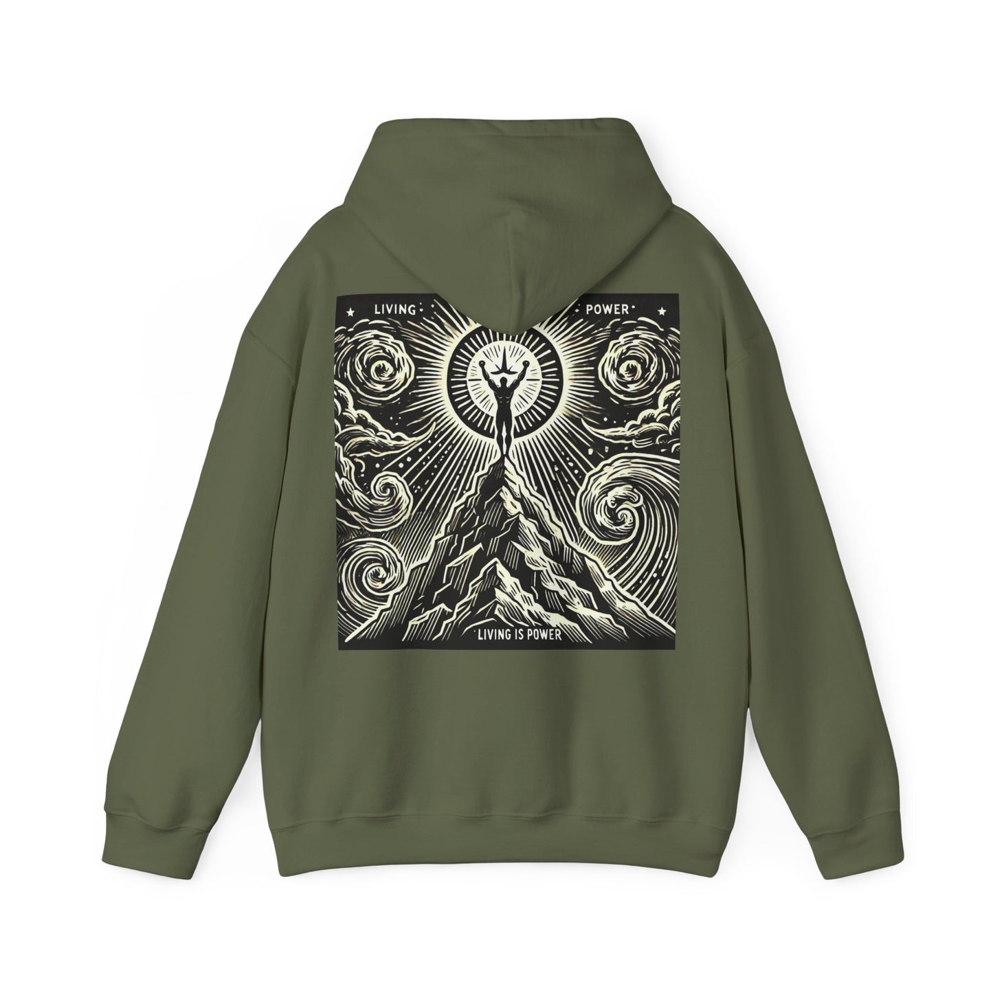 Triumphant Climber Graphic Hoodie Living Is Power Graphic Designs