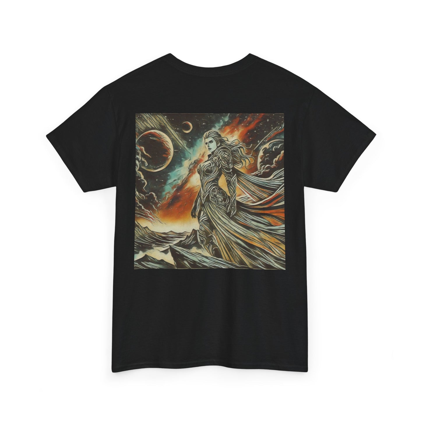 Female Warrior Unknown Galaxy, Living Is Power Graphics,  Graphic t-shirt