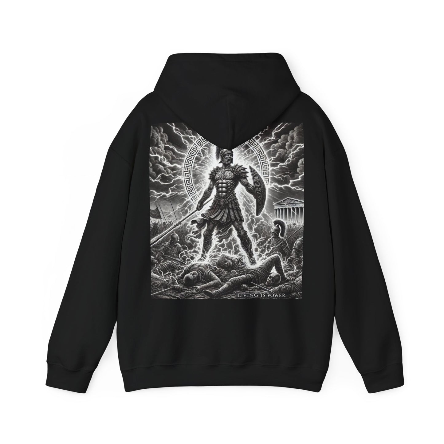 Athenian Warrior Hoodie, The Power Within | Living Is Power Merchandise