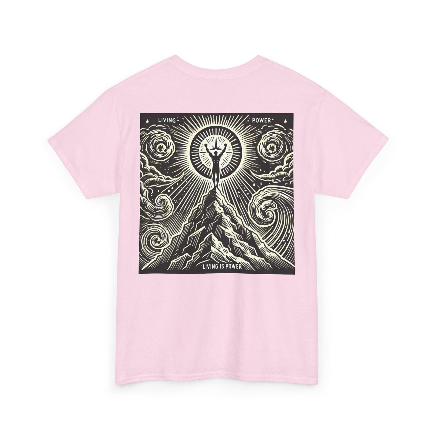 T-shirt graphique Triumphant Climber Living Is Power Graphic Designs