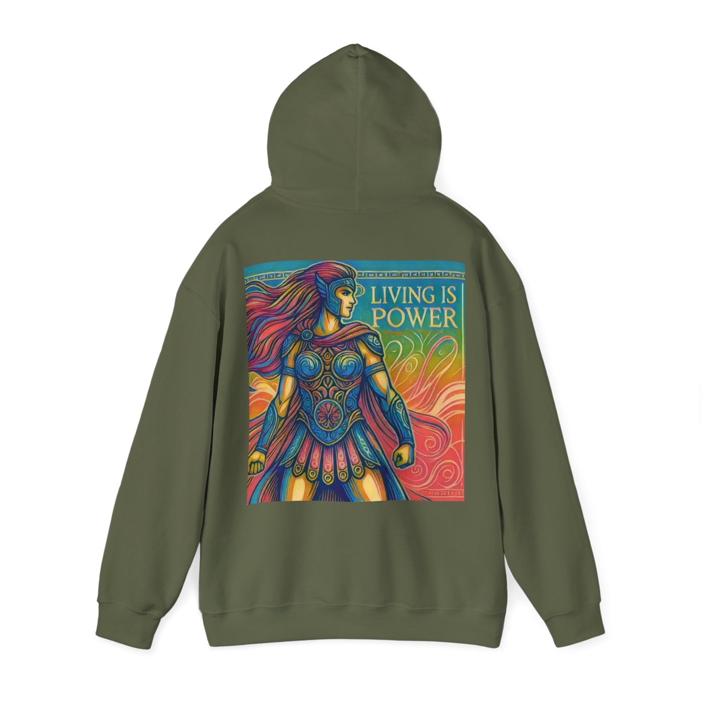 Greek Amazon Warrior Hoodie, The Power Within | Living Is Power Merchandise