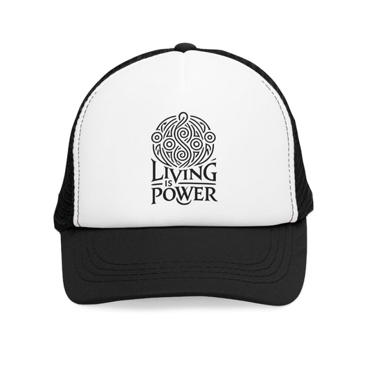 Logo Living Is Power, casquette en maille, casquette de camionneur