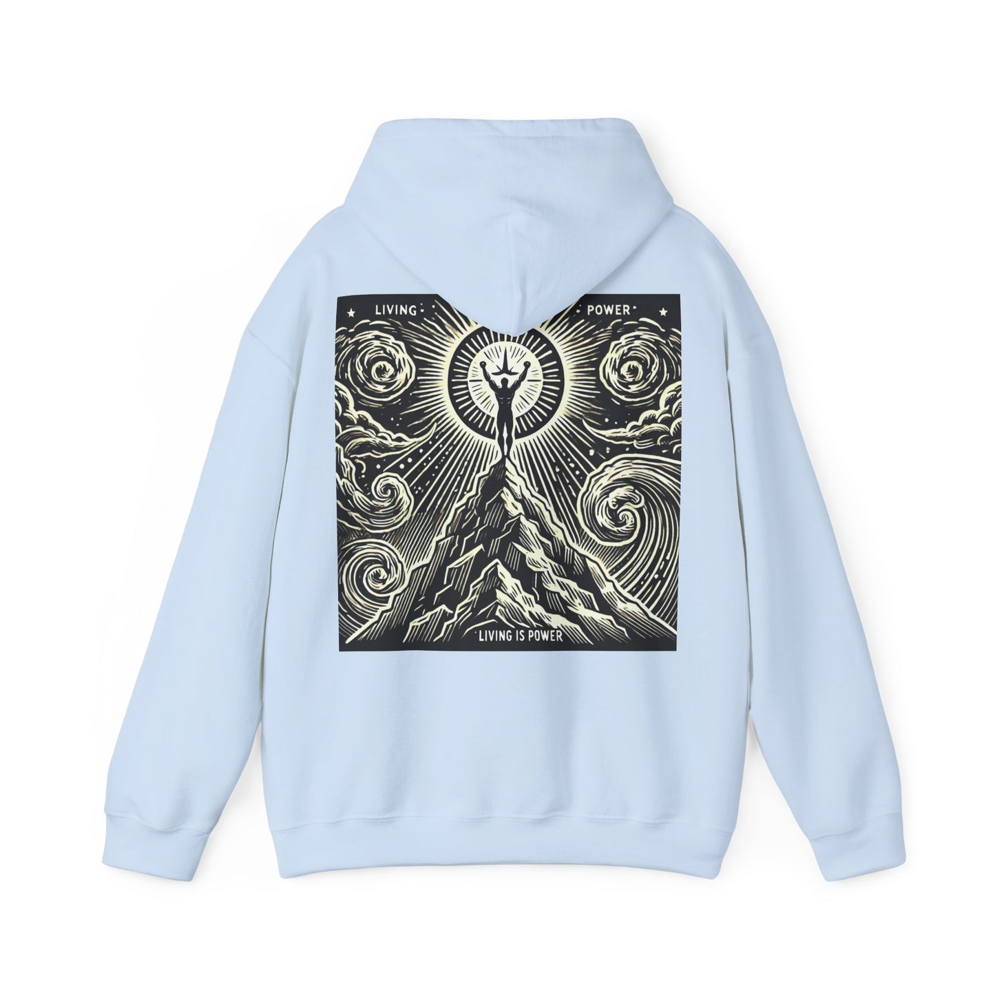 Triumphant Climber Graphic Hoodie Living Is Power Graphic Designs