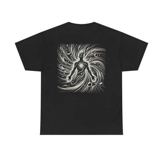 Energy Within White on Black, Living Is Power Logo, Bold Power Graphic T Shirt, Inspirational Merchandise