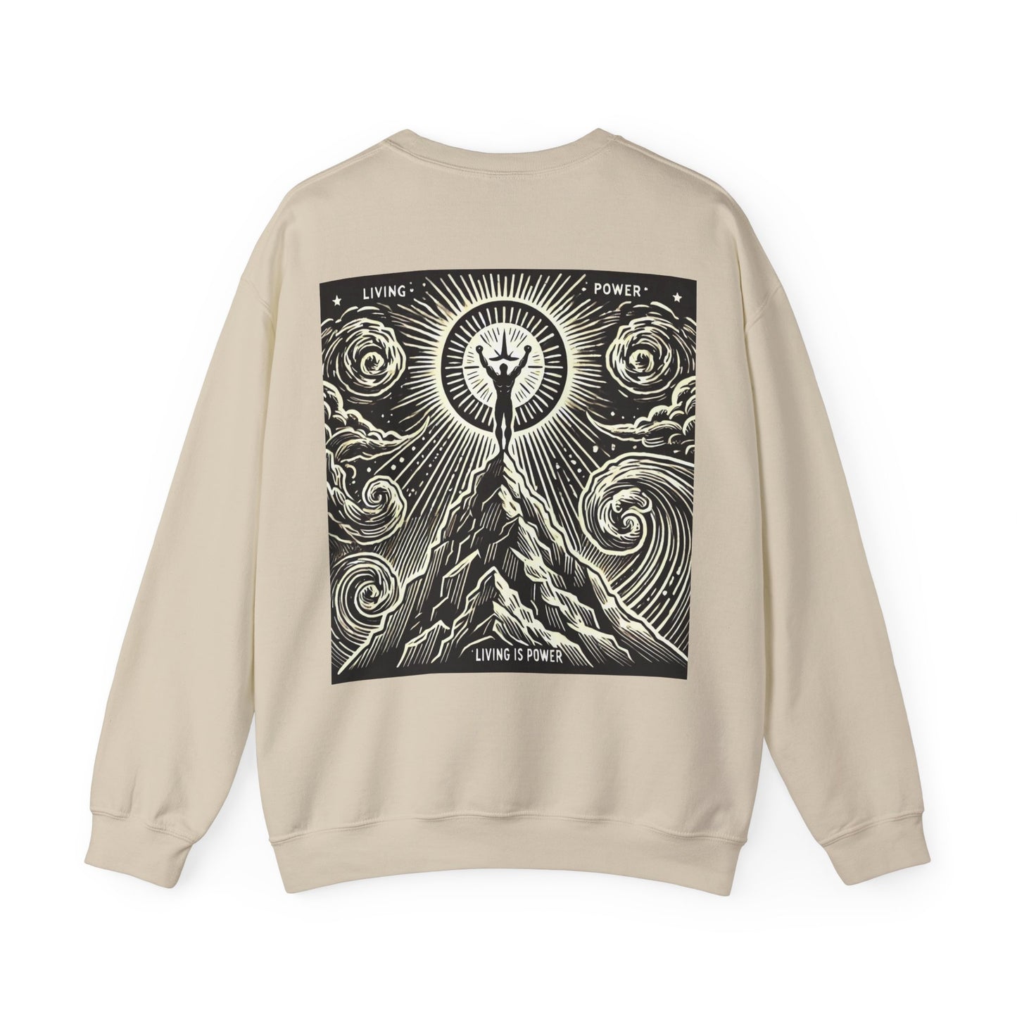 Triumphant Climber Graphic Sweatshirt Living Is Power Graphic Designs