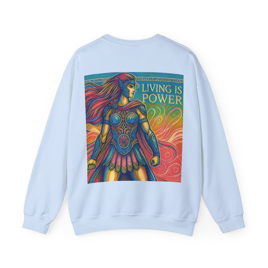 Greek Amazon Warrior Sweatshirt, The Power Within | Living Is Power Merchandise