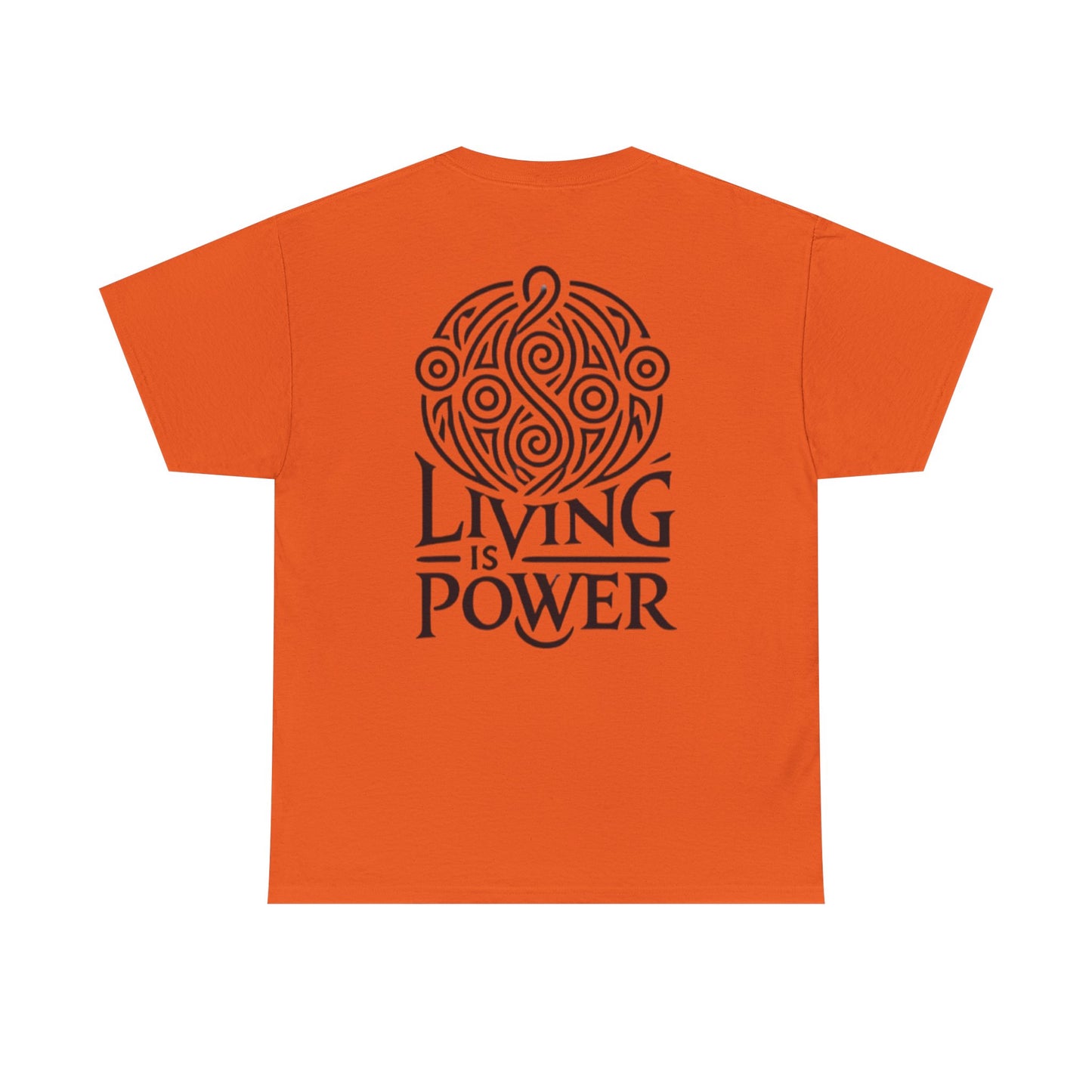 Living Is Power Black Logo, Unisex T-shirt, Classic Fit, Durable, Timeless Everyday Shirt