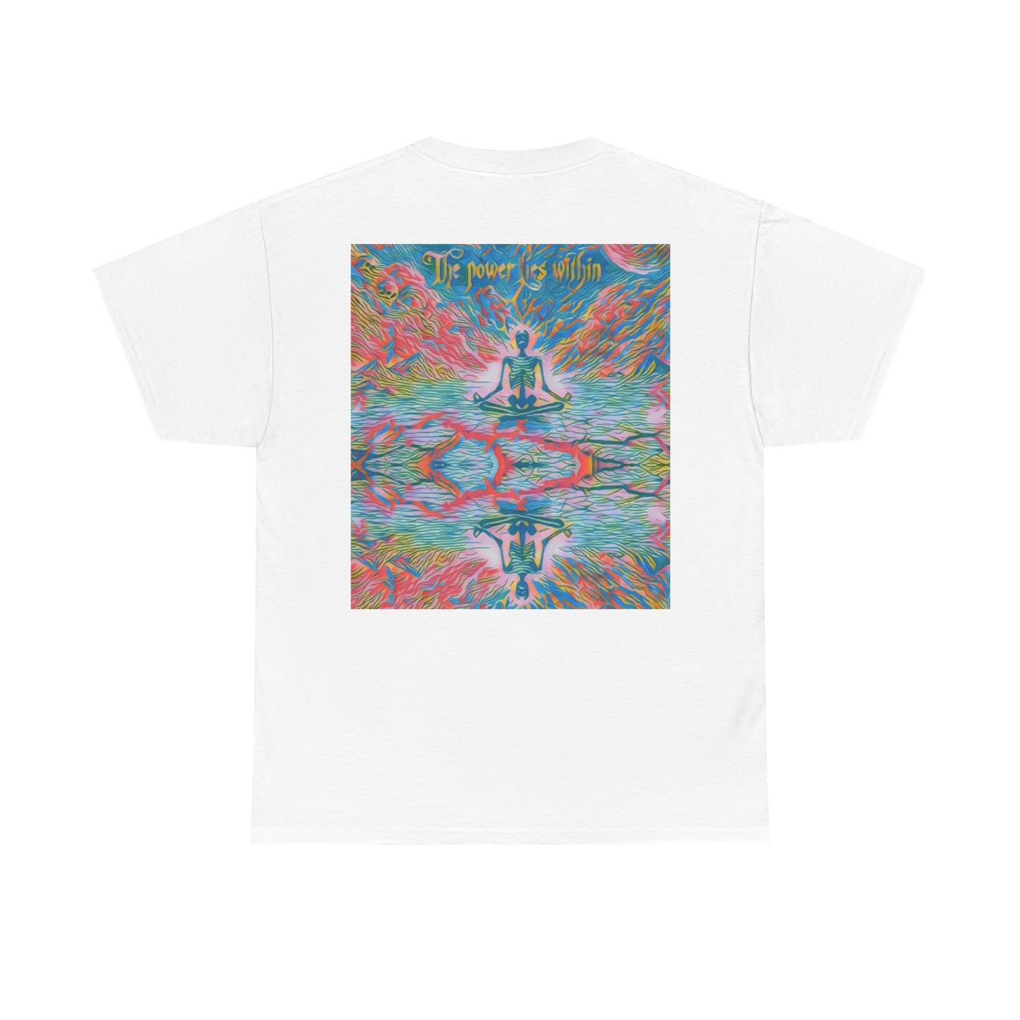 Meditating Skeleton Pastel T Shirt, Living Is Power Merch, Unique Artistic Graphic Tee, Skater T Shirt