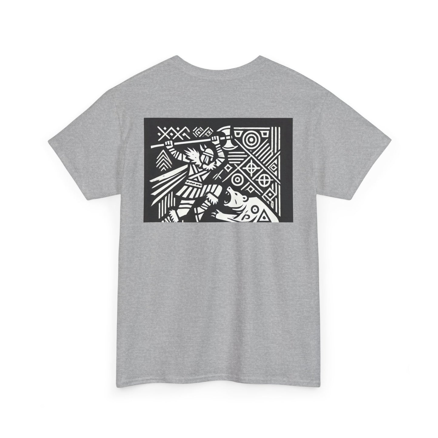 Norse Warrior Fighting Bear Unisex Tee, Tribal Living Is Power Graphics