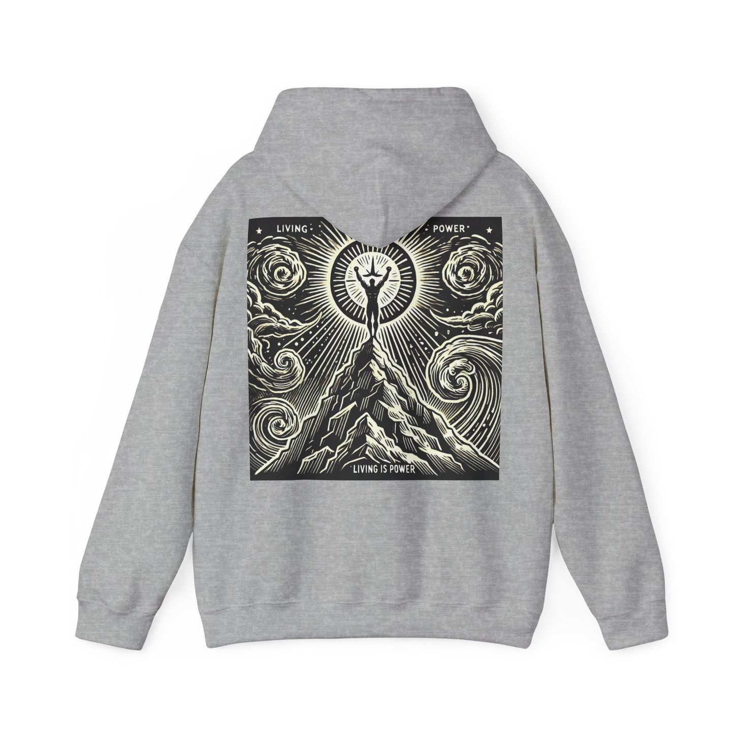 Triumphant Climber Graphic Hoodie Living Is Power Graphic Designs