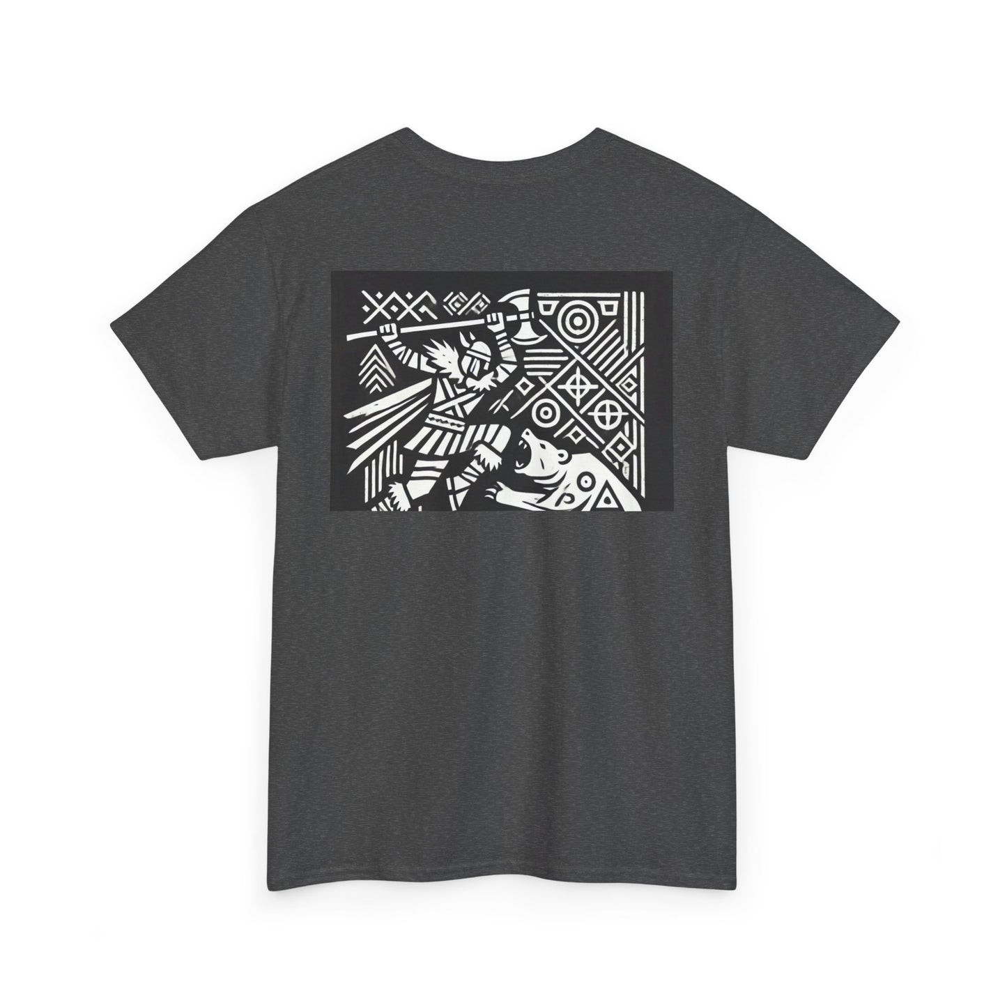 Norse Warrior Fighting Bear Unisex Tee, Tribal Living Is Power Graphics